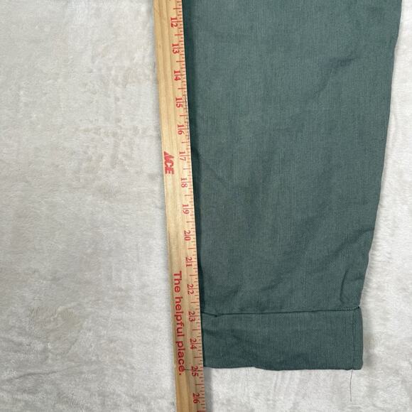 Aritzia Wilfred Allant Pant Cropped Cuffed Olive Green Women's Size 4 - Picture 7 of 10